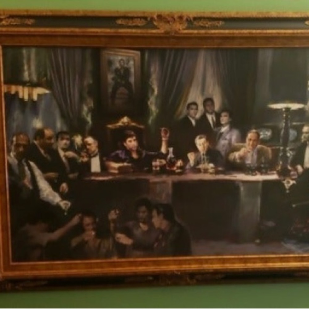 Gangster Last Supper by Godfather Scarface Sopranos Goodfellas Canvas Art Poster